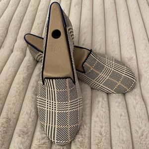 Rothy’s Ivory Glen Plaid Loafers